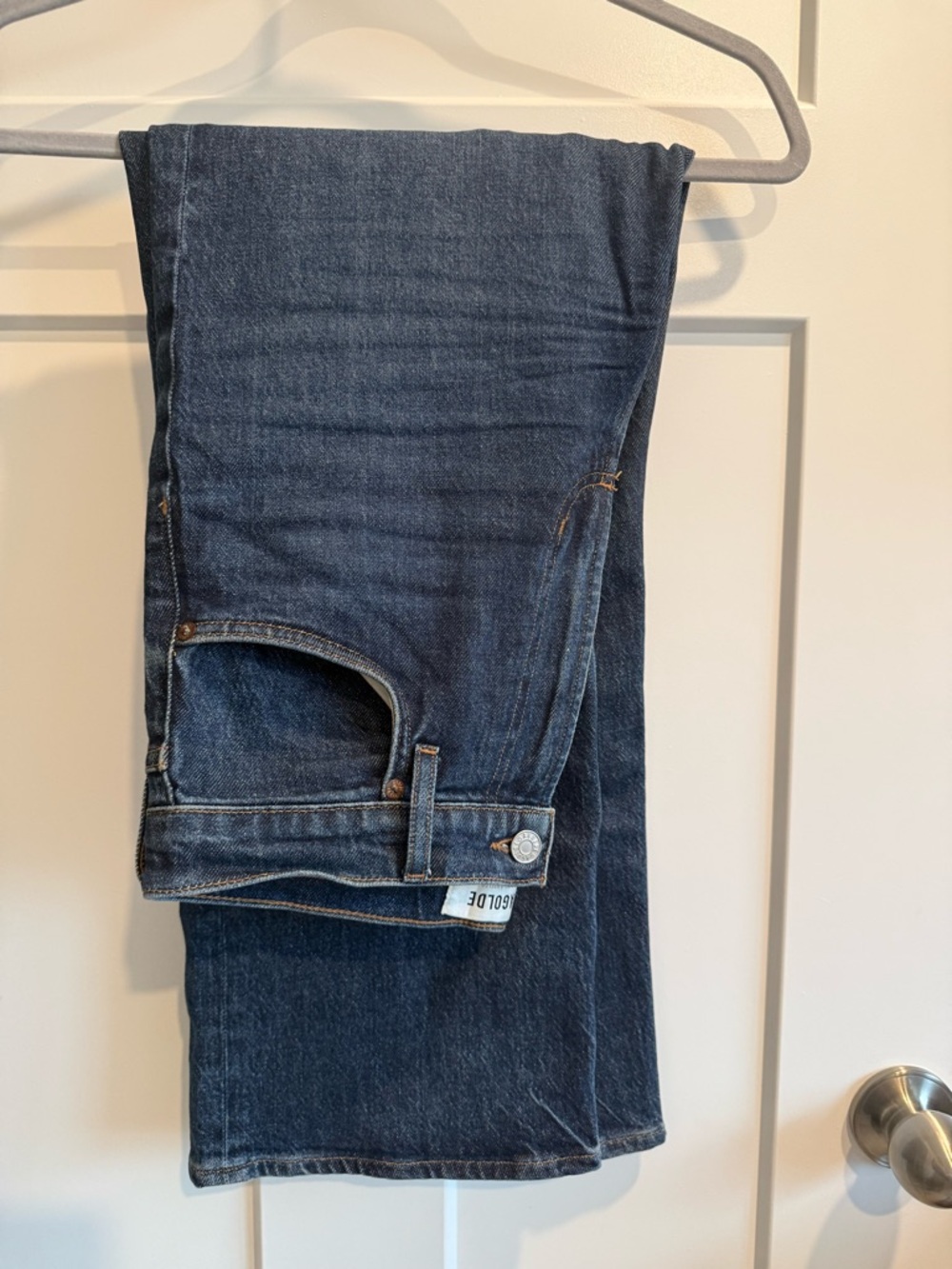 Agolde Ren Dark Wash Wide Leg Jeans